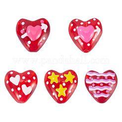 5 шт. стеклянные эмалевые бусины&nbsp;GLAA-TA0003-55