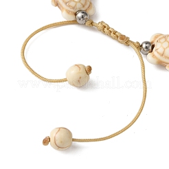 Bracelets tressés en perles synthétiques turquoises&nbsp;BJEW-JB10926-01