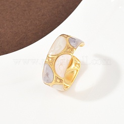 Регулируемые эмалированные манжеты из нержавеющей стали 304 для женщин&nbsp;LS-RJEW-A074-08G