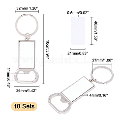 Сублимационные заготовки брелки открывалка для бутылок из цинкового сплава пустые кольца для ключей&nbsp;KEYC-PH0001-39P