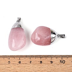 Природного розового кварца подвески&nbsp;G-N360-05P-02