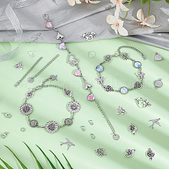 DIY-Kits zur Herstellung von Gliederarmbändern aus Edelstahl und Legierung&nbsp;DIY-PH0029-29