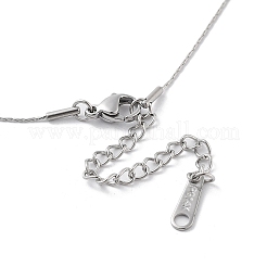 Colliers à pendentif carré en coquillage anti-ternissement&nbsp;LS-NJEW-P296-01P