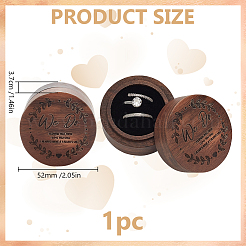 Подарочные коробки для хранения деревянных колец CON-WH0109-003