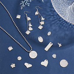 72 шт. 12 стиля 304 и 201 нержавеющая сталь штампованные пустые бирки подвески STAS-PH0005-58