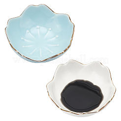 2шт. 2-х цветный фарфоровый держатель для кистей&nbsp;OFST-PH0001-06B