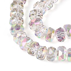 Chapelets de perles en verre transparent électrolytique&nbsp;EGLA-N022-04A-D18