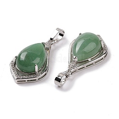 Pendentifs en aventurine vert naturel&nbsp;G-H283-04P-21