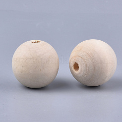 Perles en bois naturel&nbsp;WOOD-S055-03