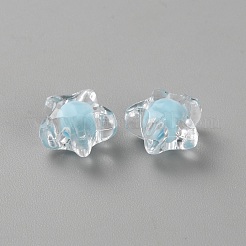 透明なアクリルビーズ  二層ビーズ  スター  11x11.5x7mm  穴：2mm  83個/セット&nbsp;OACR-CJC0001-18B-01