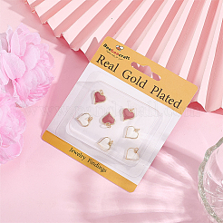 10 шт. 2-х цветные подвески из настоящей латуни с покрытием из 18-каратного золота&nbsp;KK-BBC0016-07