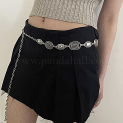 Ремни из сплава в тибетском стиле с прямоугольными овальными звеньями для женщин FS-WGA0700-01