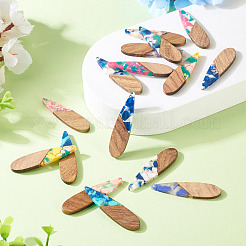 16 шт. подвески из 8-х цветов из смолы и ореха FIND-TA0006-40