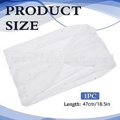 Съемные шали из полиэстера с жемчужным тюлем&nbsp;AJEW-WH0314-448B