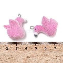 Флокированные подвески из непрозрачной смолы&nbsp;RESI-F064-A19