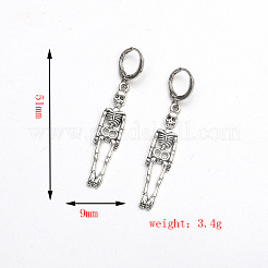 Серьги-кольца из сплава скелетов PO8955