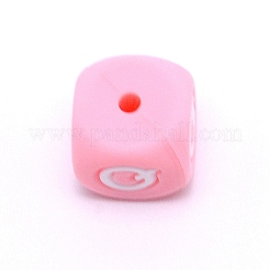 Perline dell'alfabeto in silicone per la realizzazione di braccialetti o collane&nbsp;SIL-TAC001-01B-Q
