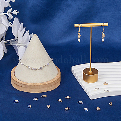 20 Stück 2 Farben Rack Plating Messing klare Zirkonia Herz Verbinder Verbinder Charms&nbsp;KK-DC0004-50