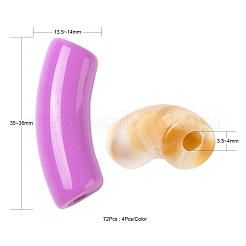 72шт 18 стиля ccb пластик и имитация драгоценных камней и непрозрачные акриловые бусины&nbsp;MACR-LS0001-05A