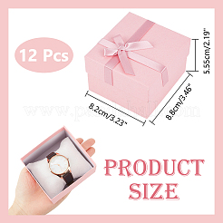 Квадратные картонные коробки для часов&nbsp;CON-WH0086-105A