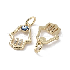 Настоящие 18к позолоченные латунные подвески с микропаве и кубическим цирконием&nbsp;KK-L209-078G-06