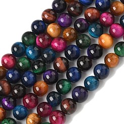 Природных тигровый глаз бисер нитей G-G101-8mm-6