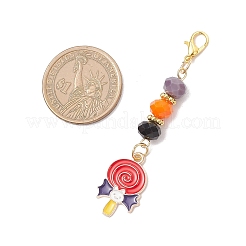 8 шт. подвесные украшения из стекла и эмали на Хэллоуин&nbsp;HJEW-JM03687