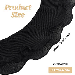 Двухслойная плиссированная лента из полиэстера длиной 3 ярд.&nbsp;OCOR-WH0090-044A