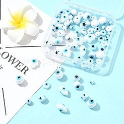 80шт 8 стиля бусины ручной работы лэмпворк «Сглаз» LAMP-FS0001-38A