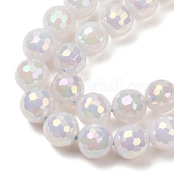 Chapelets de perles en agate naturelle électrolytique&nbsp;G-B191-A07-10mm-01