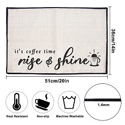 Kaffee Thema Diablement Fort Tasse Matten&nbsp;LS-AJEW-WH0201-003