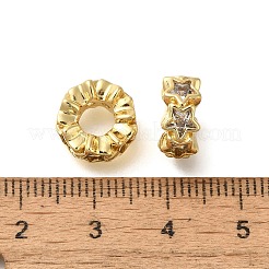 Латунные микро проложить кубического циркония бусы KK-Z086-19G