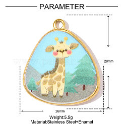 Подвески из нержавеющей стали 304 с печатью&nbsp;STAS-OY002-16G-01