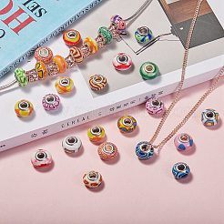 38шт 19 цвета ручной работы из полимерной глины европейские бусины CLAY-SZ0001-51