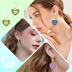 Набор для изготовления сережек в форме сердца своими руками DIY-GA0003-92