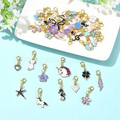 20шт 20 стиля подвеска из сплава эмали украшения&nbsp;HJEW-FS00048