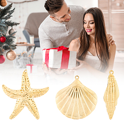 6 шт. 3 стиля подвески из нержавеющей стали 304&nbsp;STAS-BBC0008-66