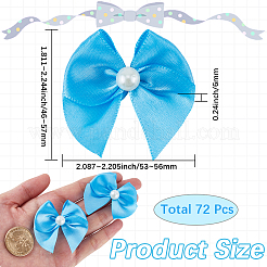 72 Stück Bowknot-Polyester-Ornament-Zubehör&nbsp;DIY-SP0003-62D