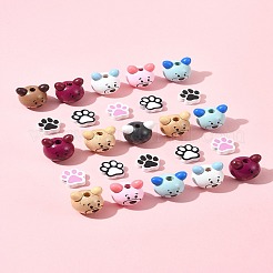 40шт 10 стиля натуральных деревянных бусин WOOD-FS0001-35