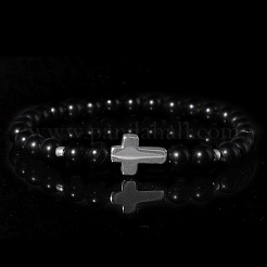 Стеклянные круглые бусины растянуть браслеты&nbsp;RR0079