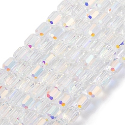 Стеклянные бусины с гальваническим покрытием  EGLA-D031-01-02