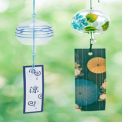 Runde Windspiele aus Glas&nbsp;AJEW-WH0270-709C