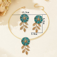 Комплекты из колье и серег-гвоздиков с железной эмалью для женщин FS-WG539B6-01