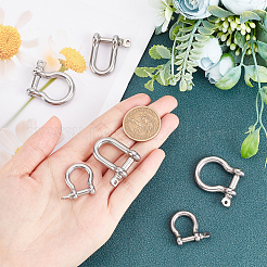 6 шт. 3 застежки-скобы с D-образным кольцом из нержавеющей стали 304&nbsp;STAS-UN0025-12