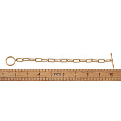 Браслеты-цепочки из нержавеющей стали 304 в виде скрепок&nbsp;BJEW-TA0003-04