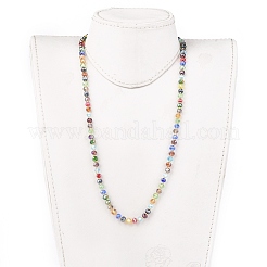 Гальванизирует граненый стакан счеты бисером ожерелья NJEW-JN02623