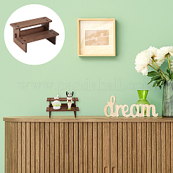 2-ярусный деревянный органайзер для ювелирных изделий с подставками для витрины&nbsp;ODIS-WH0058-19A