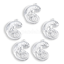 ステンレスペンダント201個  トカゲ  銀  30x24.5x3mm  穴：1.8mm&nbsp;STAS-N098-119P
