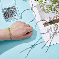 12 шт. регулируемый слайдер из нержавеющей стали 304 для изготовления браслета MAK-UN0001-21