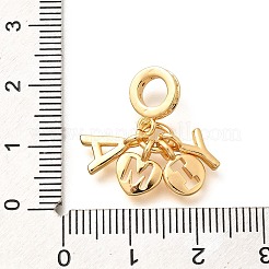 Латунные прозрачные кубические цирконии буква ya европейские подвески&nbsp;KK-U048-23G